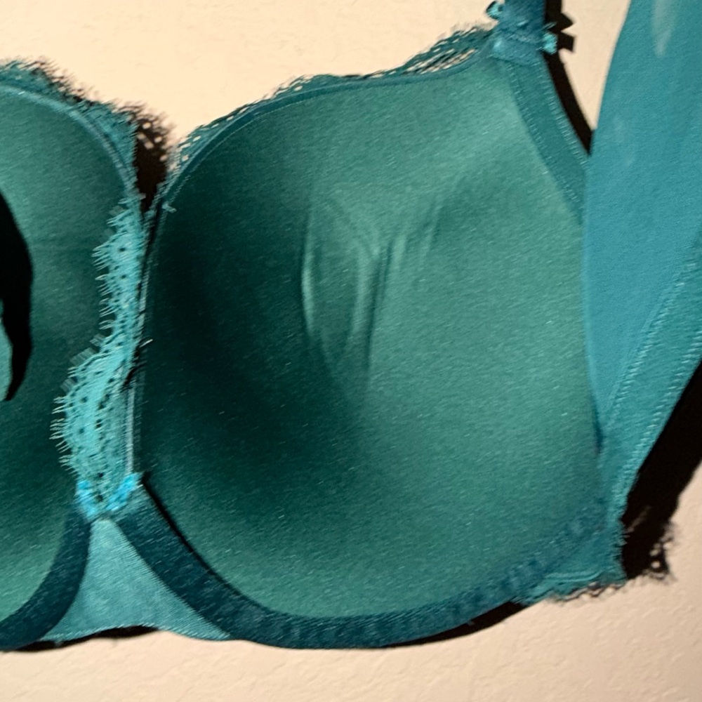 Cacique Lane Bryant Emerald Lace Max Boost Plunge Bra - Picture 8 of 10